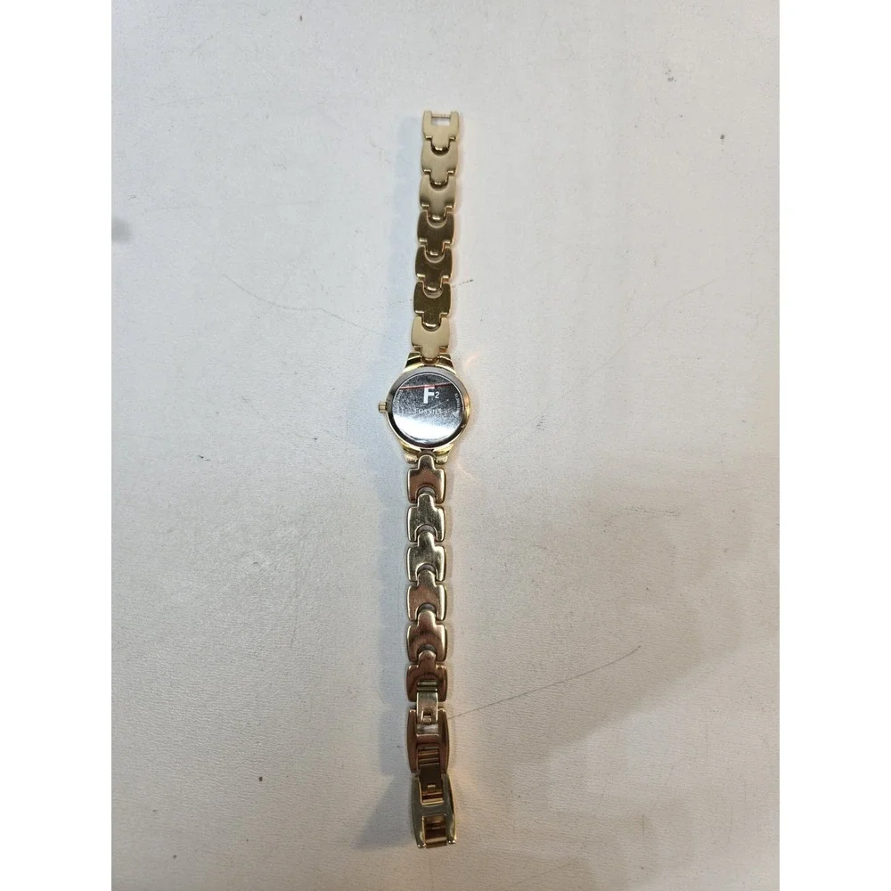 Fossil F2 Watch Women Gold Tone Silver Dial Water Resistant ES-8861 NEW